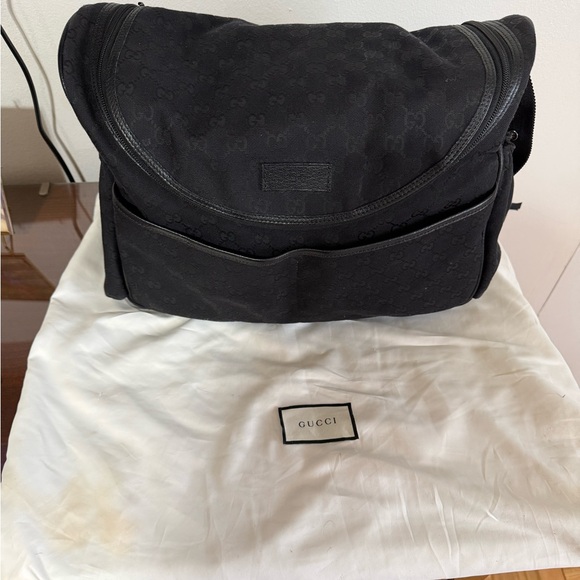 Gucci GG Black Monogram Diaper Bag with Shoulder Strap - Picture 13 of 13